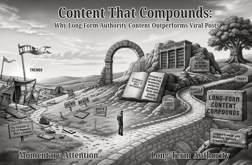 Content That Compounds: Why Long-Form Authority Content Outperforms Viral&nbsp;Posts