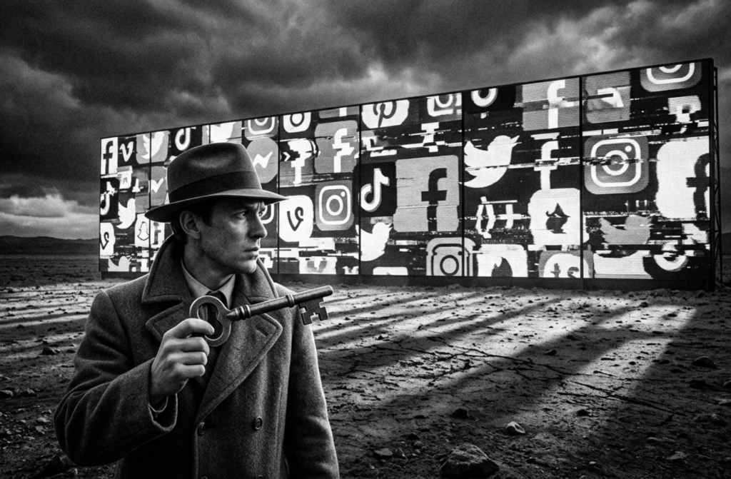Conceptual image showing the difference between owning your audience and being dependent on social media algorithms.
